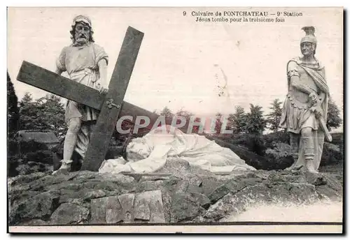 Ansichtskarte AK Calvaire de Pontchateau Jesus tombe pour la troisieme fois