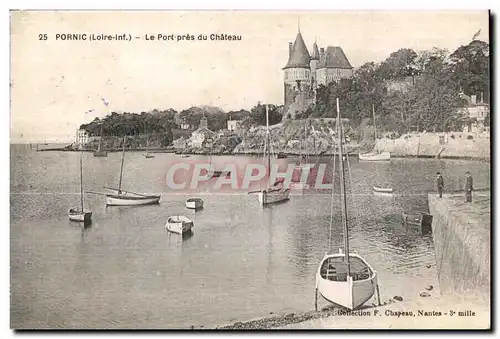 Ansichtskarte AK Pornic (Loire Inf) Le Port pres du Chateau Bateau