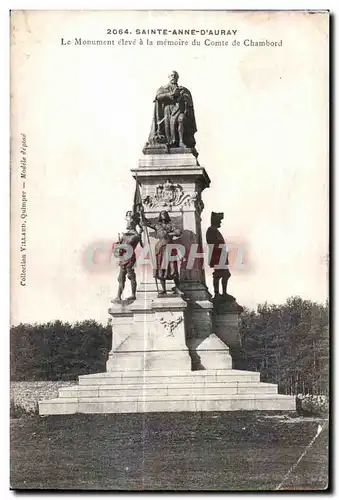 Cartes postales Sainte Anne D Auray Le Monument eleve a la memoire du Comte de Chambord