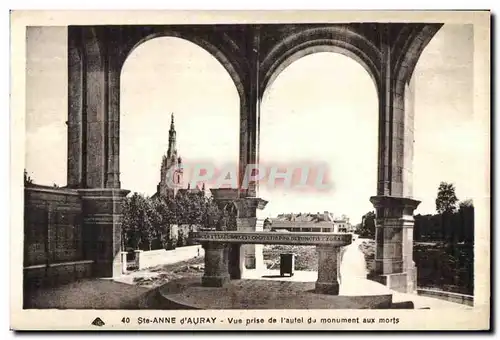 Cartes postales Ste Anne d Auray Vue prise de l autel du monument aux morts