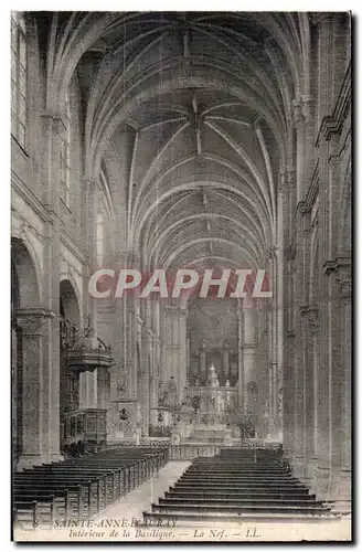 Cartes postales Sainte Anne D Auray Interieur de la Basilique La nef Orgue