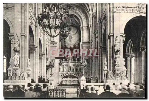 Cartes postales Ste Anne D Auray Interieur de la Basilique Le Choeur et les Autels du Trusept Orgue