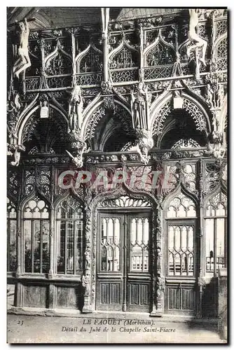 Cartes postales Le Faouet (Morbihan) Detail du Jube la Chapelle Saint Fiacre