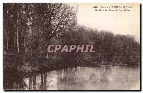 Cartes postales Route du Faouet a Plouay Un Coin de l Etang de Pont Callee