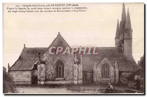 Ansichtskarte AK Chapelle Saint Fiacre pres Le Faouet (XV siecle) D apres la legender les outils etant venus a ma