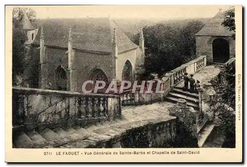 Ansichtskarte AK Le Faouet Vue Generale de Sainte Barbe et Chapelle de Saint David