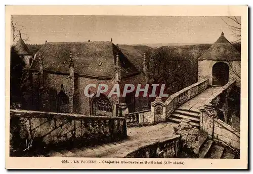 Cartes postales Le Faouet Chapelle Ste Barbe et St Michel