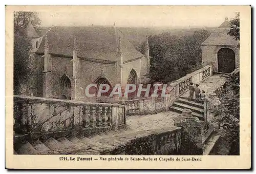 Ansichtskarte AKLe Faouet Vue generale de Sainte Barbe et Chapelle de Saint David