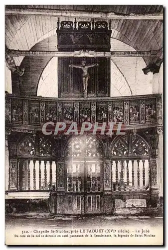 Ansichtskarte AK Chapelle St Nicolas pres Le Faouet (XVI siecle)Le Jube Du cole de la uef se deroule en nouf pann