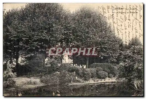 Cartes postales Lorient Le Jardin et La Statue De Brizeux