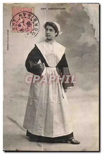 Cartes postales Lorientaise Folklore Costume Lorient