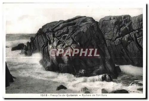 Ansichtskarte AK Presqu ile de Quiberon Rochers de Port Bara