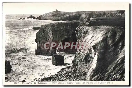 Cartes postales Presqu ile de Quiberon Port Blanc Roche et Pointe de l Observatoire