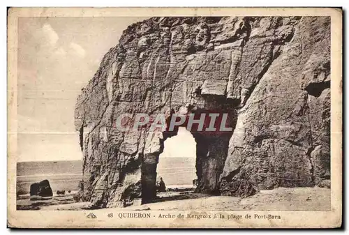 Ansichtskarte AK Quiberon Arche de Kergroix a la plage de Port Bara