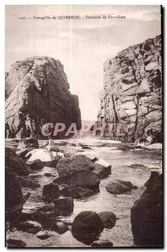 Ansichtskarte AK Presqu ile de Quiberon Couloirs de Port Bare