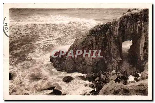 Cartes postales Quiberon Effet de vagues a la Grotte de kergroix