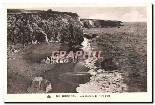 Ansichtskarte AK Quiberon Les rochers de Port Bara