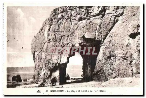 Ansichtskarte AK Quiberon La Plage et l Arche de Port Blanc