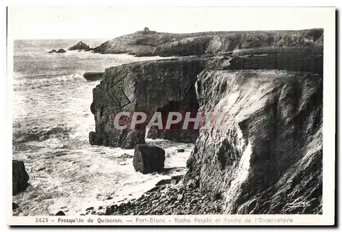 Cartes postales Presqu ile de Quiberon port Blanc Roche Persea et pointe de l Observatoire