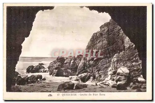 Ansichtskarte AK Quiberon Grotte de Port Bara