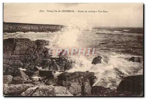 Ansichtskarte AK Presqu ile de Quiberon Etude de rochers a Port Bara