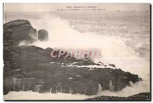 Ansichtskarte AK Presqu ile de Quiberon Rochers de Port Kerne Cote de la Mer Sauvage