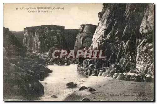 Cartes postales Presqu ile de Quiberon (Morbihan) Couloir de Port Bara