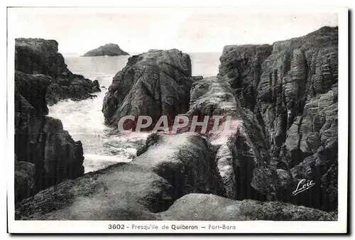 Ansichtskarte AK Quiberon Presquile de Port Bara