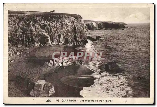 Ansichtskarte AK Quiberon Les rochers de Port Bara