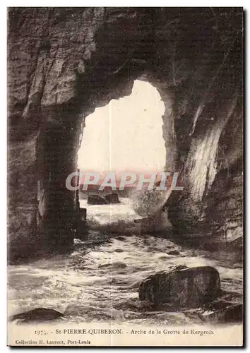 Ansichtskarte AK Quiberon St Pierre Arche de la Grotte de Kergroix