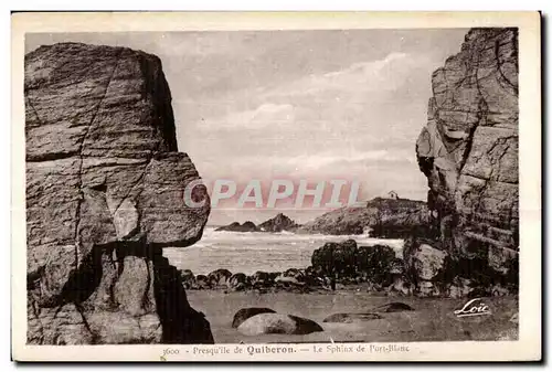 Ansichtskarte AK Quiberon Presquile de Le Sphinx de Port