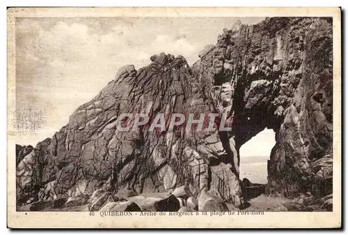 Ansichtskarte AK Quiberon Arche de Rergroix a la Plage de Port Bara