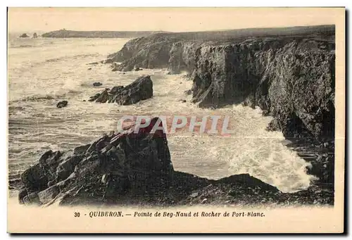 Ansichtskarte AK Quiberon Pointe de Beg Naud et Rocher de Port Blanc