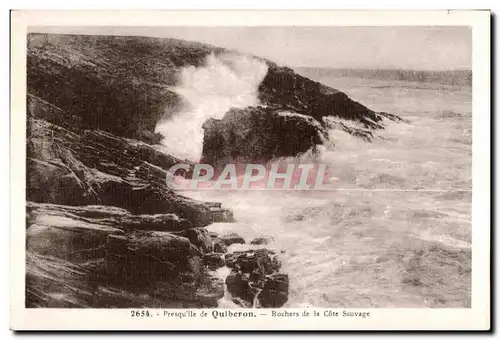 Ansichtskarte AK Quiberon Presquile de Rochers de La Cote Sauvage