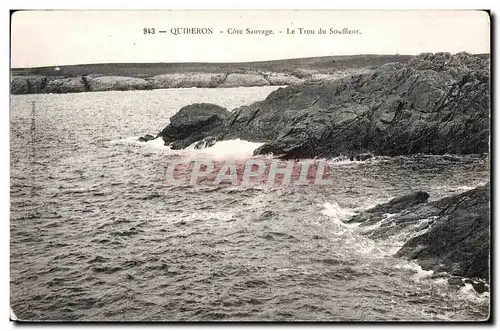 Ansichtskarte AK Quiberon Cote Sauvage Le Trou du Souffeur