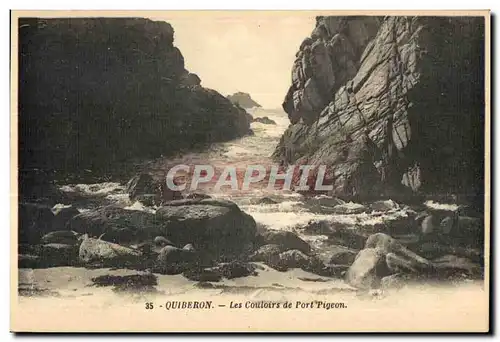 Cartes postales Quiberon Les Couloirs de Port Pigeon