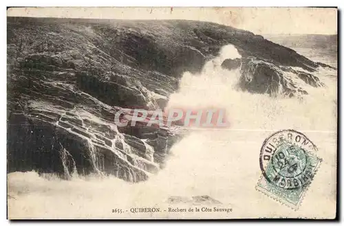 Cartes postales Quiberon Rochers de la cote sanvage