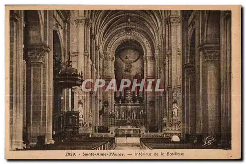 Ansichtskarte AK Sainte Anne D Auray Interieur de la Basilique orgue