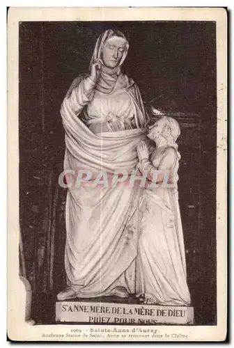 Cartes postales Sainte Anne D Auray Aneienne Statue de Saint Anne sa Trouvant dans la cloitre