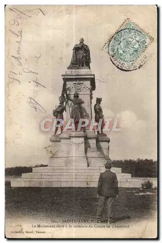 Cartes postales Sainte Anne D Auray Le Monument eleve a la memotre du Comte de Chambord