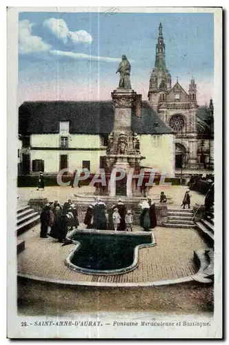 Cartes postales Sainte Anne D Auray Fontaine Miraculeuse et Basilique