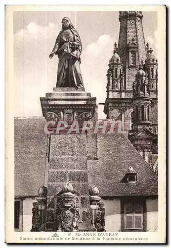 Ansichtskarte AK Sainte Anne D Auray Statue Monumentale de Ste Anne a la Fontaine