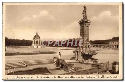 Cartes postales Sainte Anne D Auray La fontaine et le Abon aux Aborts de la