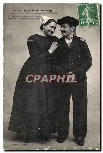 Cartes postales Au Pays du Maraichinage Folklore Costume