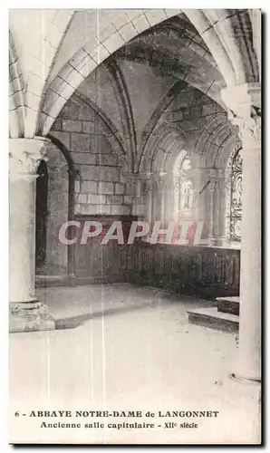 Cartes postales Abbaye Notre Dame de Langonnet Ancienne salle capitulaire XII siecle