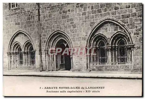 Ansichtskarte AK Abbaye Notre Dame de Langonnet Ancienne salle capitulaire XII siecle