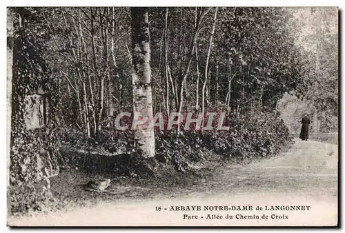 Ansichtskarte AK Abbay Notre Dame de Langonnet Parc Allee du Chemin de Croix