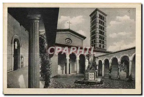 Cartes postales Die Friedenskirche in Sanssouci links Eingang zum Mausoleum
