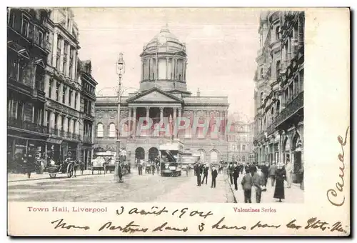 Cartes postales Town Hall Liverpool Valentines Series