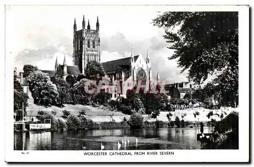 Ansichtskarte AK Worcester Cathedral From River Severn
